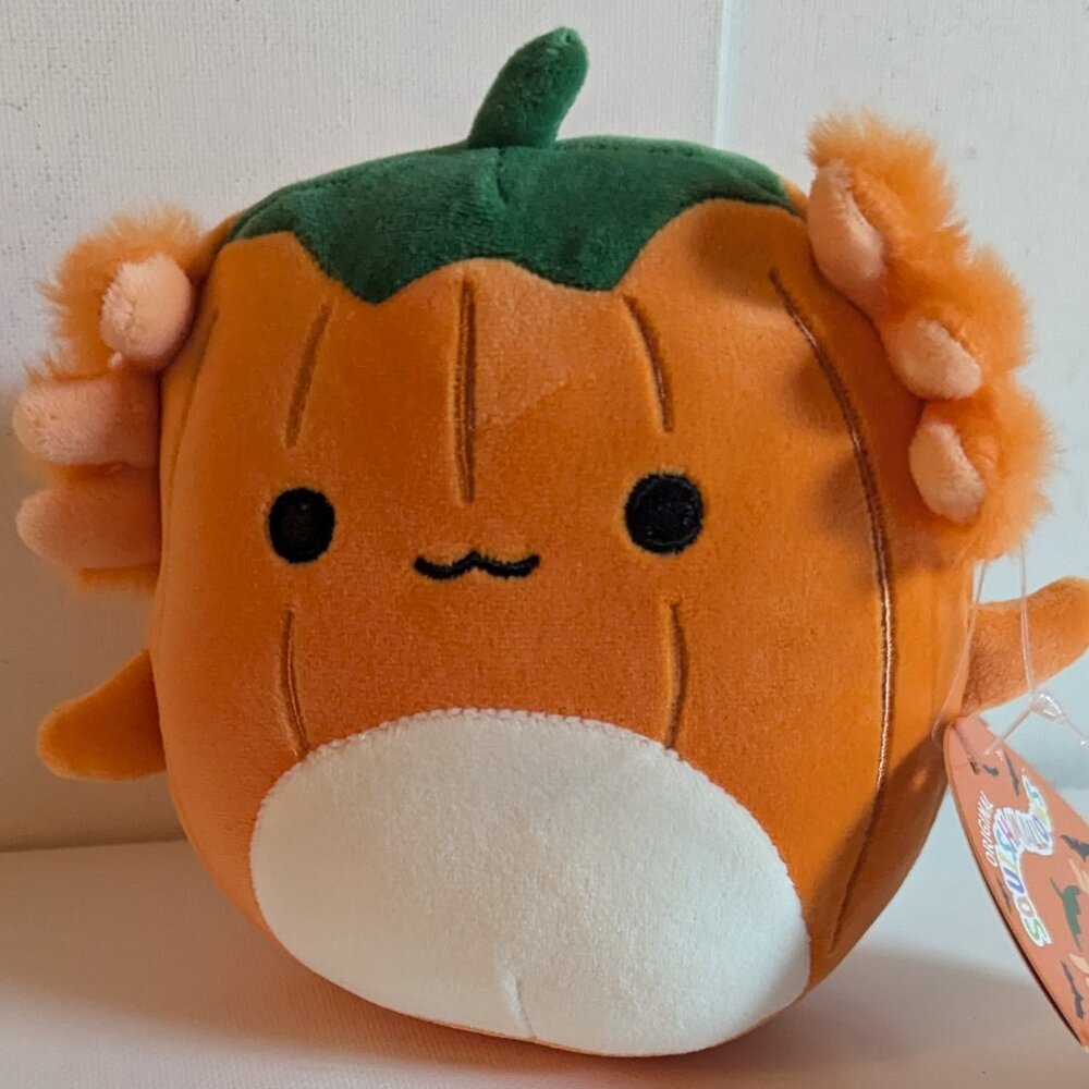 NWT 5" Gabin Pumpkin Axolotl Squishmallows Halloween JOL Collectible Plush Toy